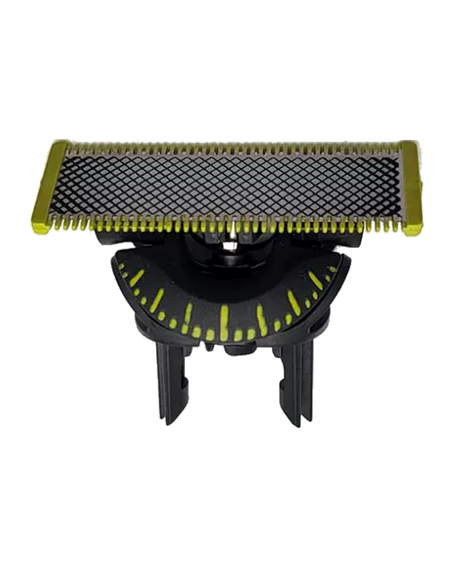 360-degree replacement electric shaver head in black and green